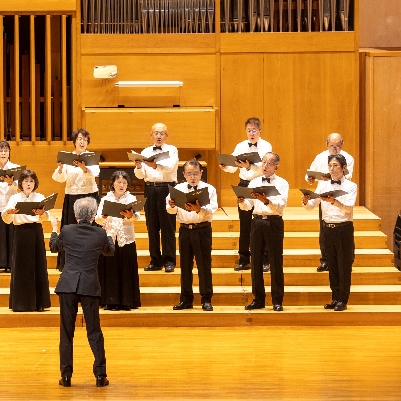 A Japanese choir performs at a peace event hosted on Aug. 5, 2025 by the Diocese of Hiroshima that was part of a Pilgrimage of Peace to Japan by U.S. archbishops and by students and leaders from U.S. Catholic universities coinciding with the 80th anniversary of the atomic bombings of Hiroshima and Nagasaki. (Catholic Standard photo by Mihoko Owada)