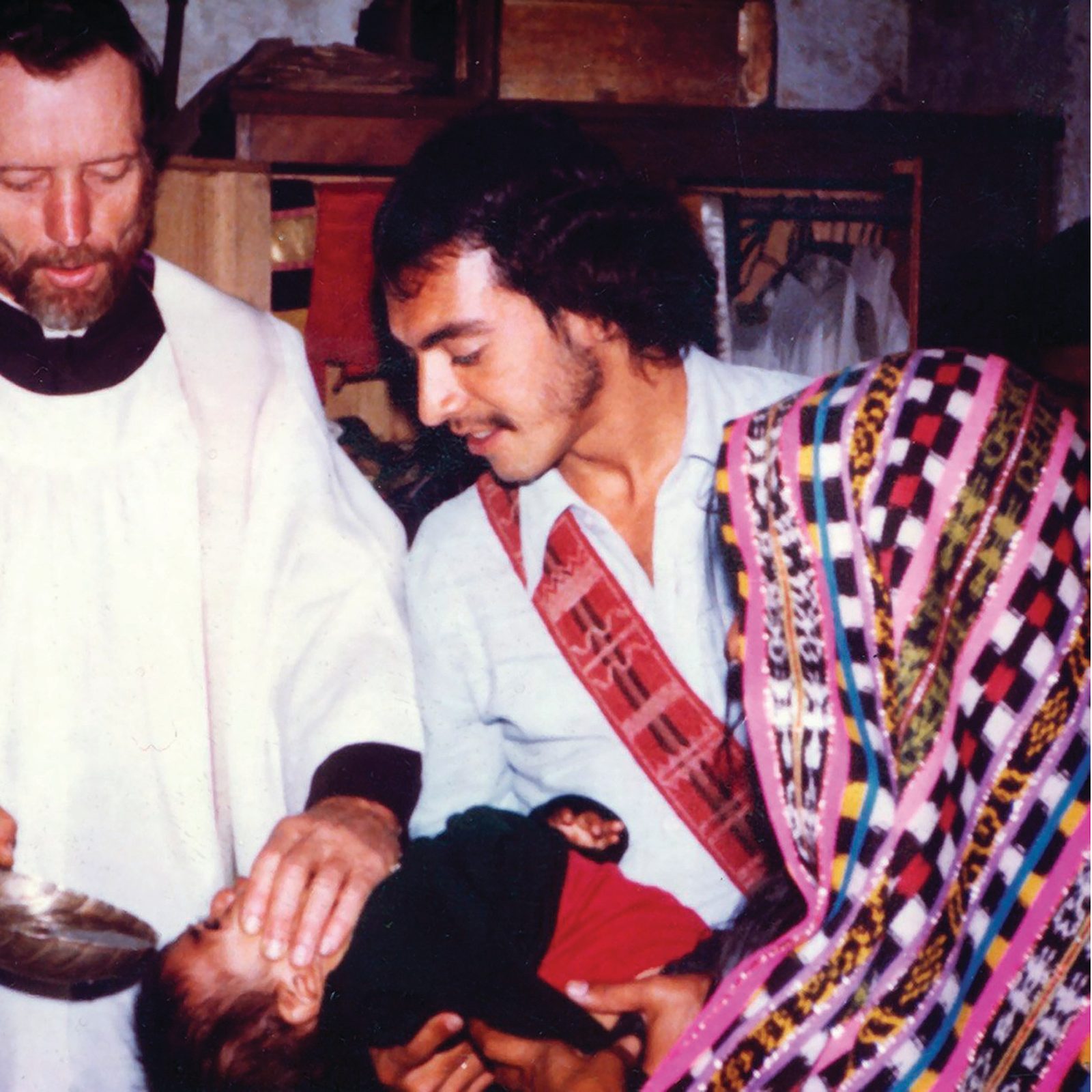 Blessed Stanley Rother, left, a priest from Oklahoma, served impoverished Indigenous people in Guatemala. On July 28, 1981, then-Father Rother was murdered in his parish rectory in Santiago Atitlán, Guatemala. Pope Francis officially recognized the American priest as a martyr Dec. 1, 2016, and he was beatified during a Mass celebrated at the Cox Convention Center in Oklahoma City Sept. 23, 2017. (OSV News file photo)