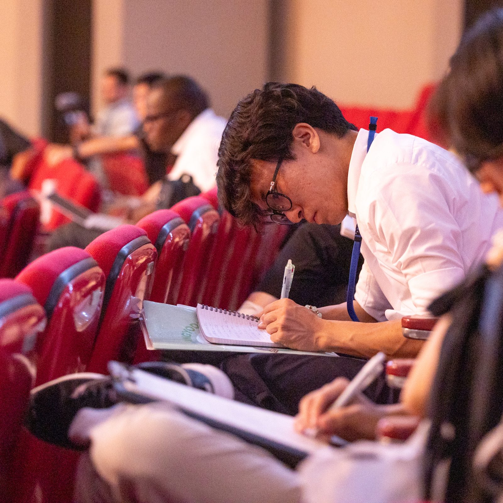 Participants of the Pilgrimage of Peace coinciding with the 80th anniversary of the atomic bombs that were dropped by the United States on Hiroshima and Nagasaki, Japan, attend an academic symposium on Aug. 6, 2025 at Elisabeth University of Music in Hiroshima. (Catholic Standard photo by Mihoko Owada)