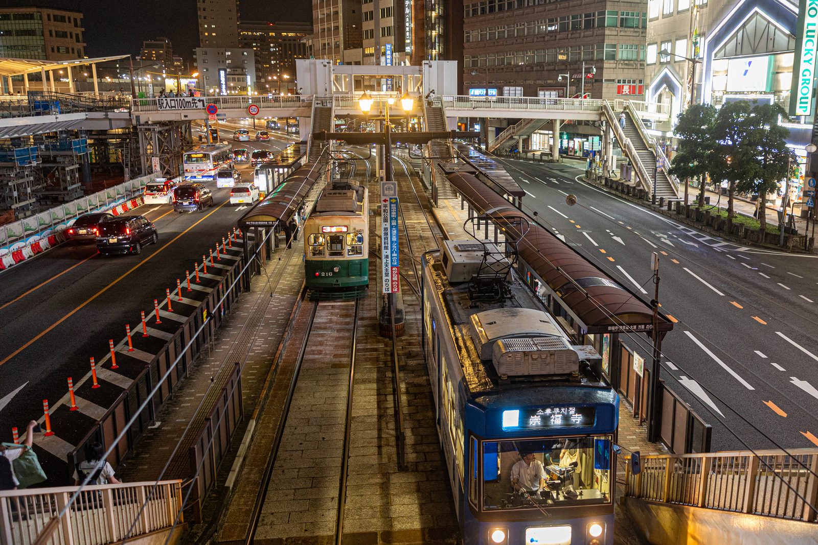 The tram running near Nagasaki Station is seen in that Japanese city on Aug. 8, 2025. The Nagasaki city tram system commenced operations on a 3.7 km section between Nagasaki Hospital and Tsukimachi in 1915. It was devastated by the atomic bomb on August 9, 1945. Full restoration of the entire network was achieved eight years later, highlighting the city's determination to rebuild and the importance this system held for the local community. (Catholic Standard photo by Mihoko Owada)