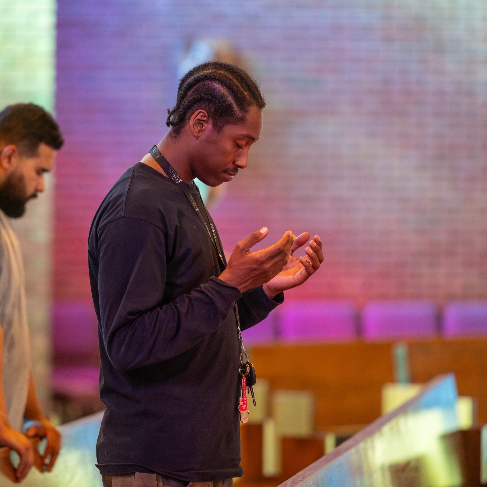 Workers attend the Labor Day Mass on Aug. 28, 2024 at St. Camillus Church in Silver Spring, Maryland. (Catholic Standard photos by Mihoko Owada)