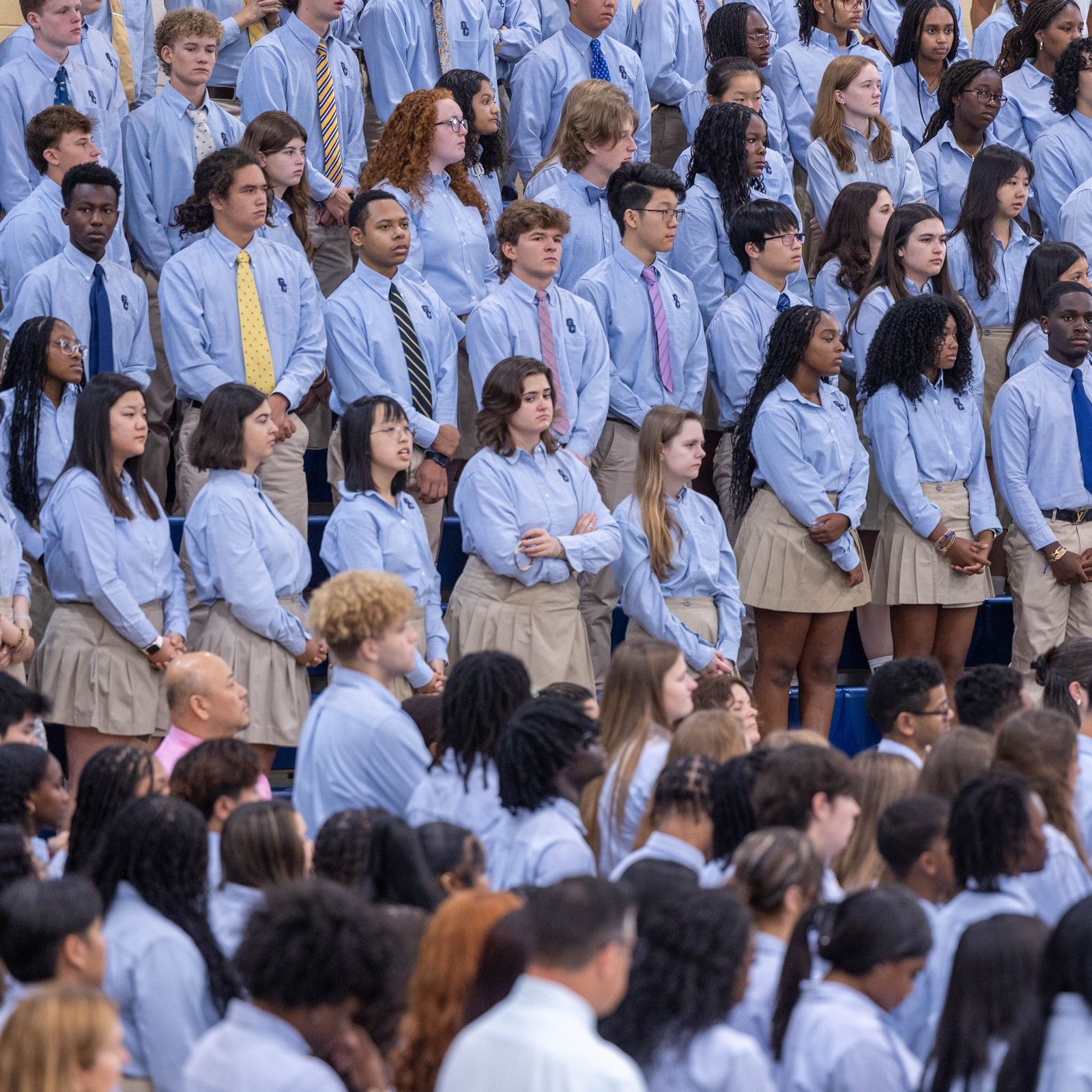 Students attend the opening school year Mass at Our Lady of Good Counsel High School in Olney, Maryland, on Aug. 29, 2024. (Catholic Standard photo by Mihoko Owada)