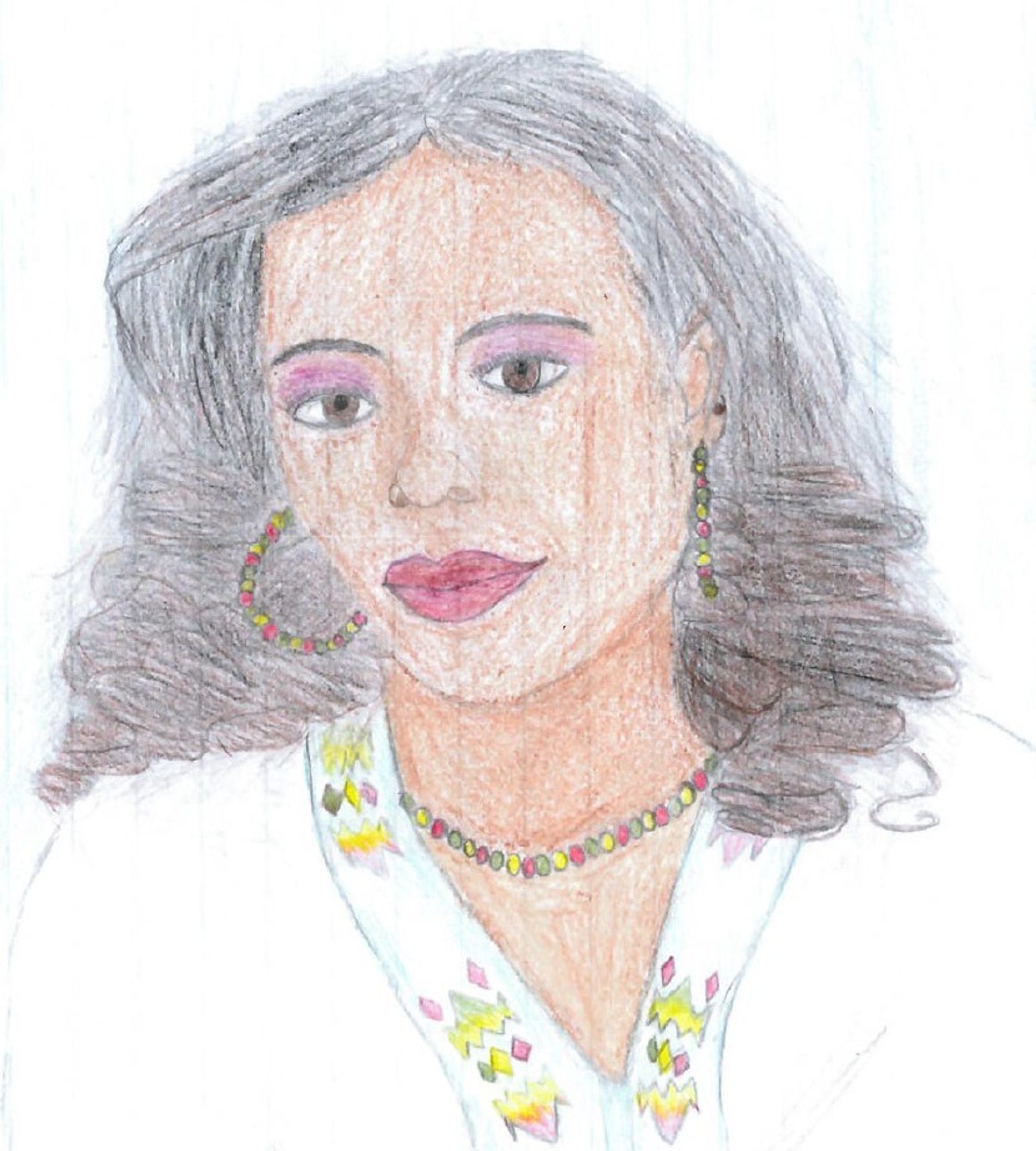 “My mom is one of the best people I know and is always there for me… My mom is a caring, wonderful, great and beautiful person, and I’m glad to have her.” – Artwork and writing by Liyu Berhanemeskel, fifth grade, Blessed Sacrament School, Washington, D.C.
