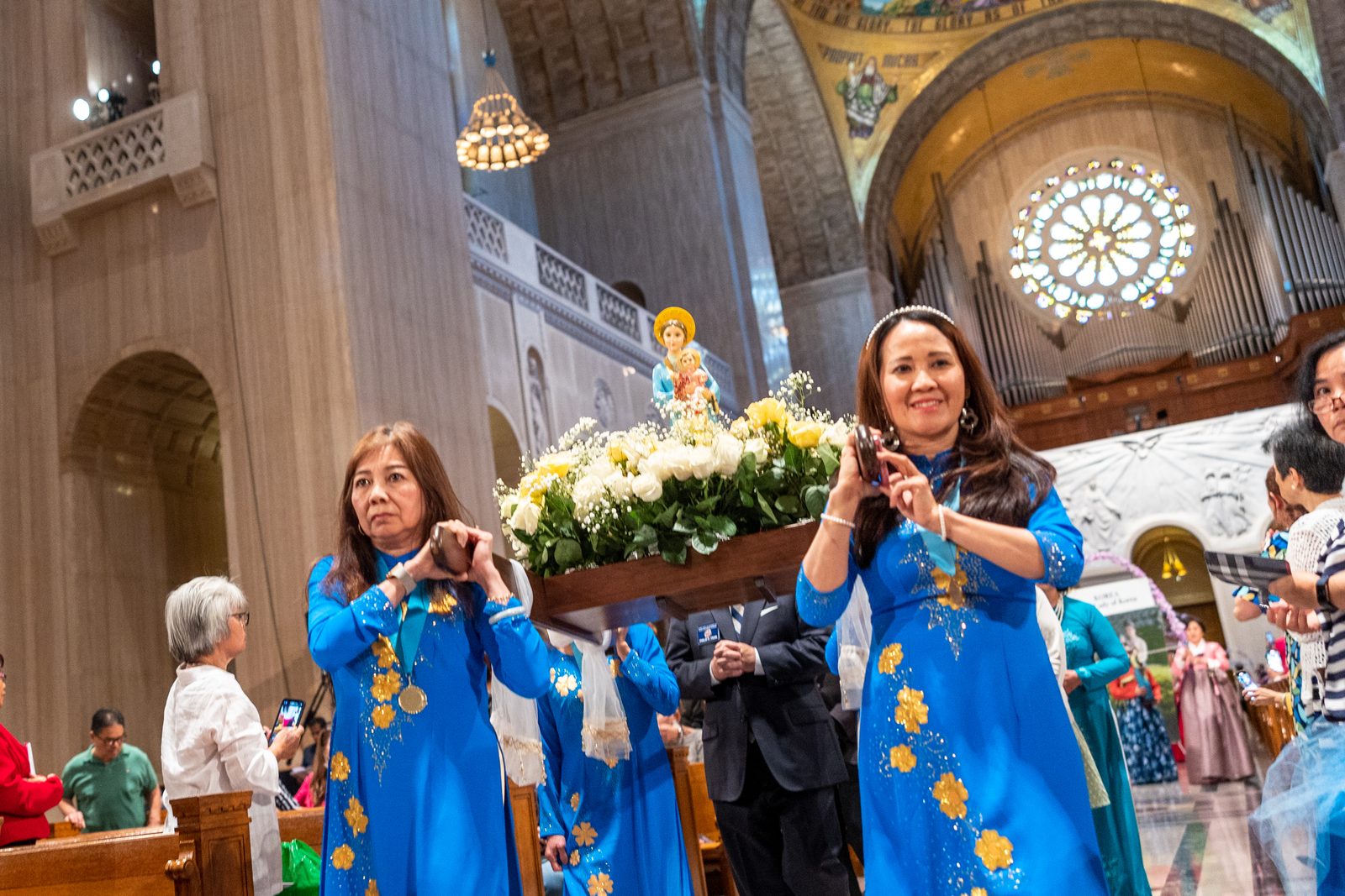 Members of the Our Lady of La Vang Mission, a Vietnamese Catholic community in Chantilly, Virginia, participate in a procession before a May 6, 2023 Mass marking the 20th annual Asian and Pacific Island Catholics Marian Pilgrimage to the Basilica of the National Shrine of the Immaculate Conception. This photo was part of an online photo gallery that received a first place award in the 2024 Catholic Media Awards competition sponsored by the Catholic Media Association. (Catholic Standard photo/Mihoko Owada)