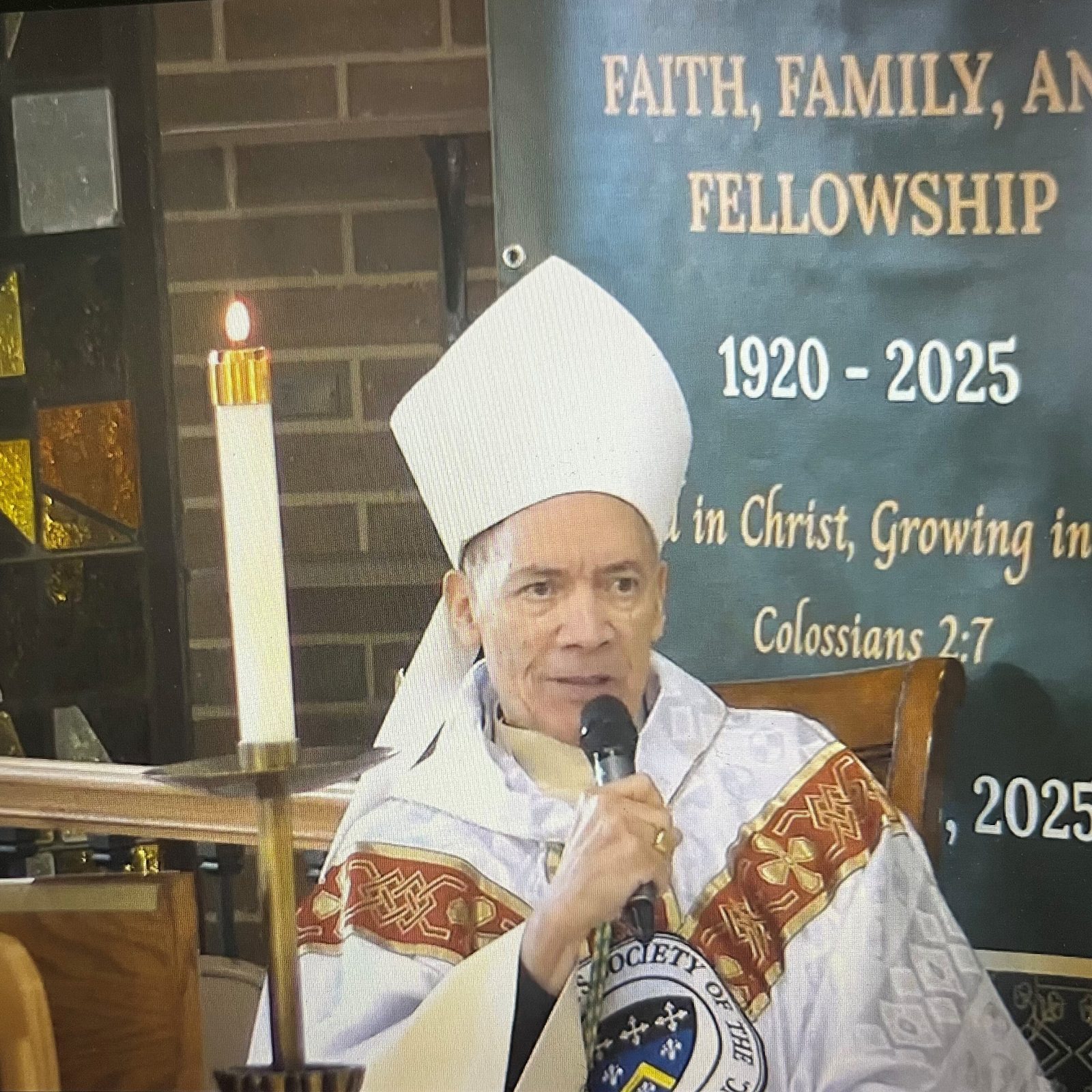 Bishop John H. Ricard, the superior general of the Josephites, gives the homily at the Funeral Mass for Josephite Father William L. Norvel Jr. on March 18, 2026 at Our Lady of Perpetual Help Church in Washington, D.C. (Screen shot photo)