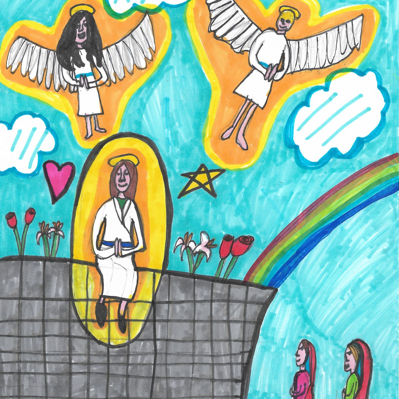 Artwork by Coco Chiu, seventh grade, St. Bartholomew Catholic School, Bethesda, Maryland