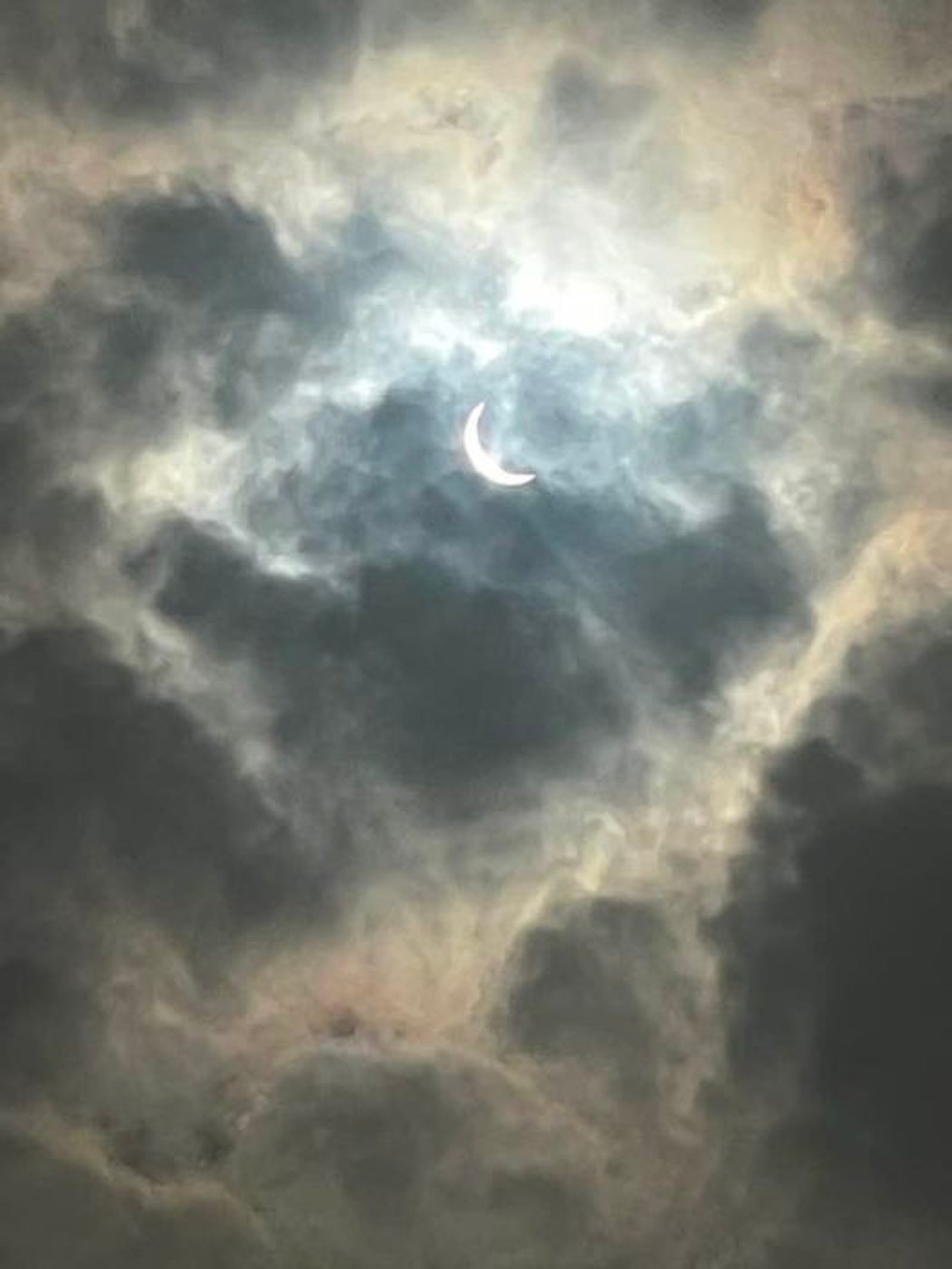 This view of the solar eclipse was photographed by Msgr. Charles Pope, the pastor of Holy Comforter-St. Cyprian Parish in Washington.