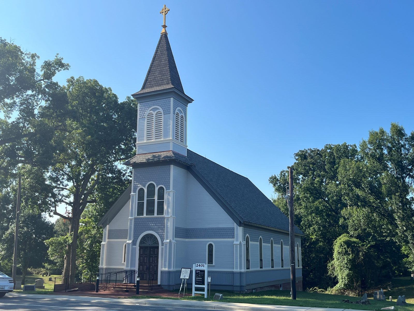 St. Ignatius Church in Oxon Hill, Maryland, which was founded in 1849, is marking its 175th anniversary in 2024. The present St. Ignatius Church, located on Brinkley Road in Fort Washington, was consecrated in 1891 and added to the National Register of Historic Places in 1974. (Catholic Standard photo by Mark Zimmermann)