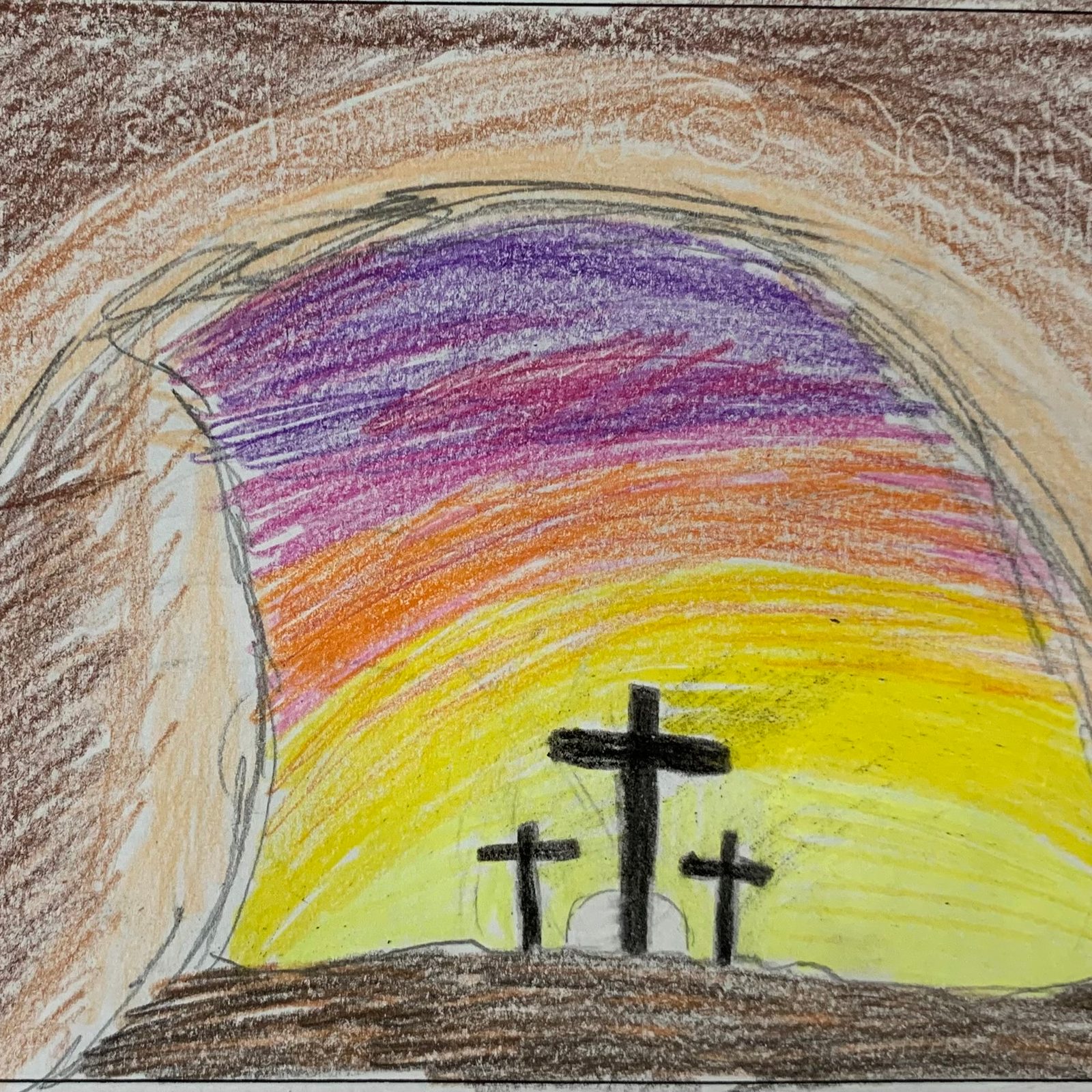 Artwork by Samantha Bowes, seventh grade, Little Flower School, Great Mills