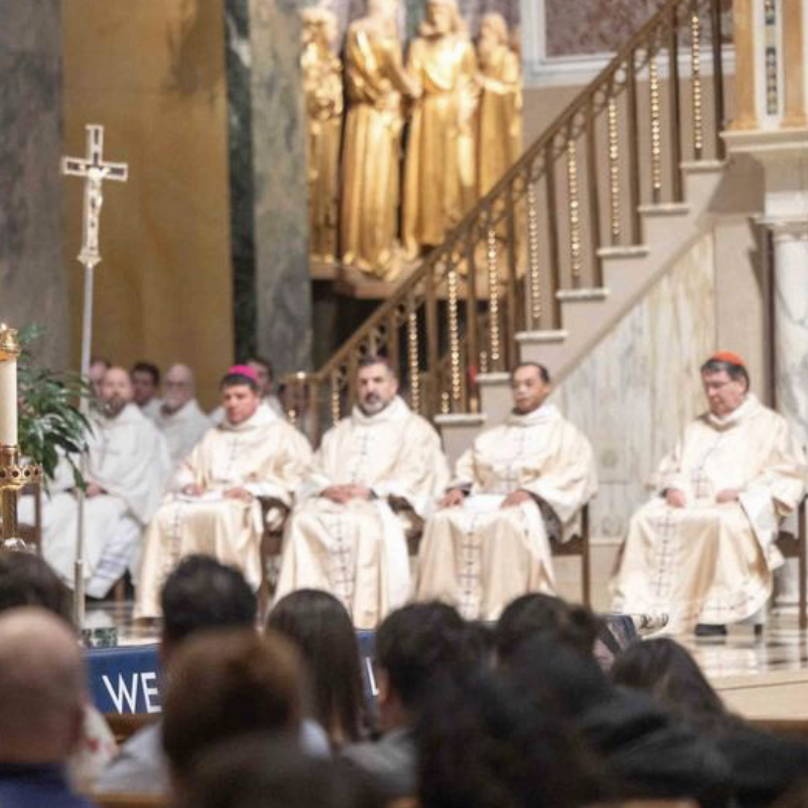 Father Danny Morrison, a parochial vicar at the Church of the Little Flower Parish in Bethesda, Maryland, delivers the homily during the Youth Mass for Life on Jan. 23 at the Cathedral of St. Matthew the Apostle in Washington. (Catholic Standard photos by Mihoko Owada)
