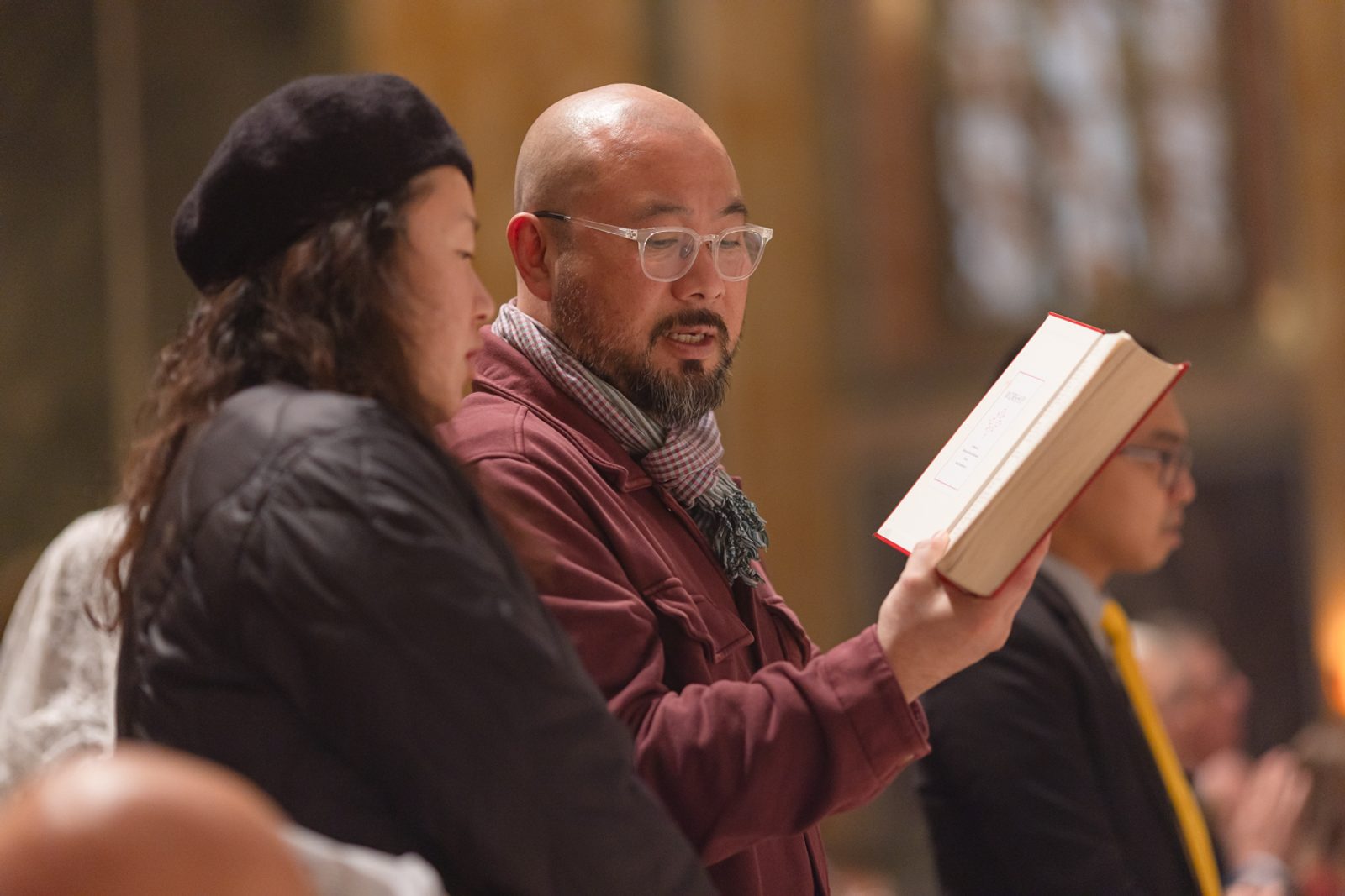 People pray during a Mass for the Solemnity of the Blessed Virgin Mary, the Mother of God, and for the Opening of the Jubilee Year on Jan. 1, 2025 at the Cathedral of St. Matthew the Apostle in Washington, D.C. (Catholic Standard photos by Rachel Lincoln)