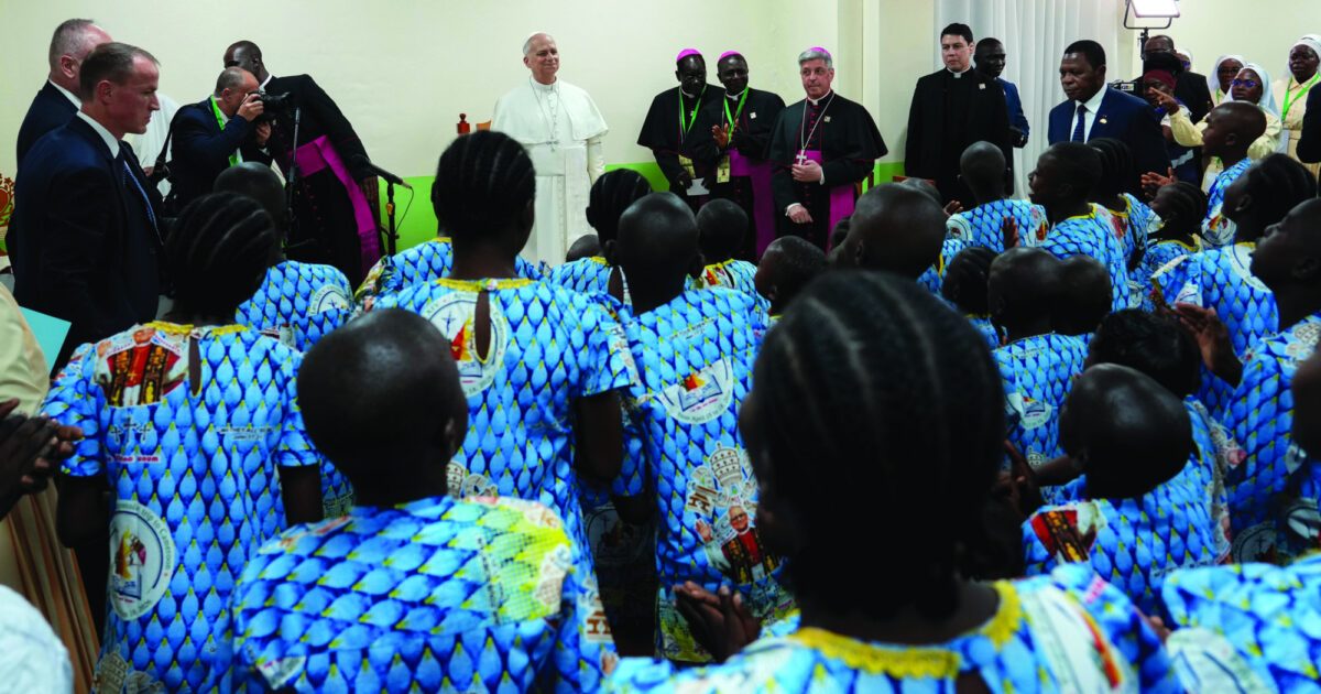 At Cameroonian orphanage, Pope Leo tells children they can always find a friend in Jesus
