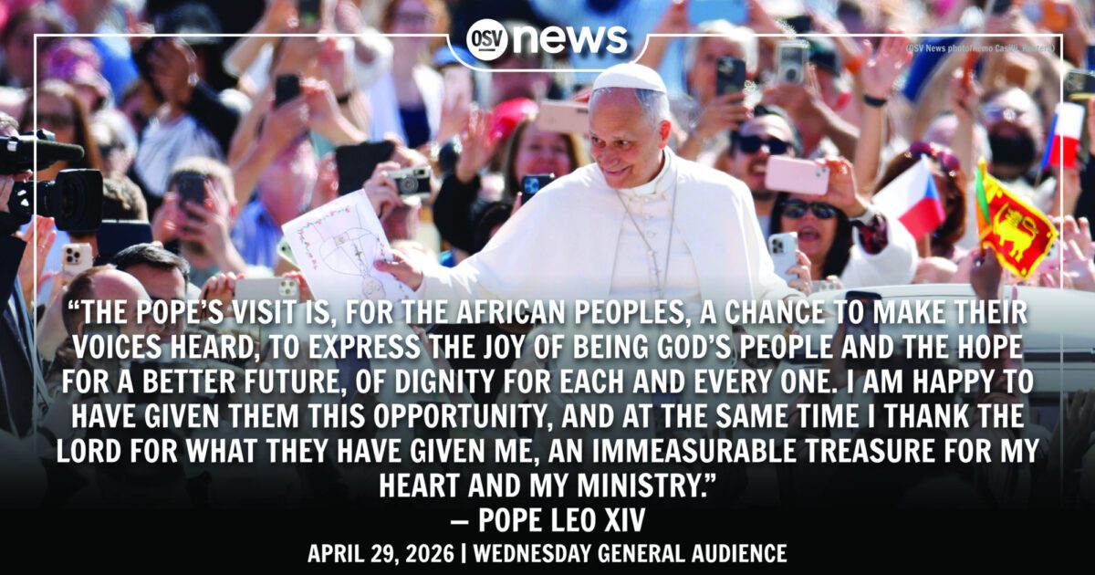 Text of Pope Leo’s April 29 general audience