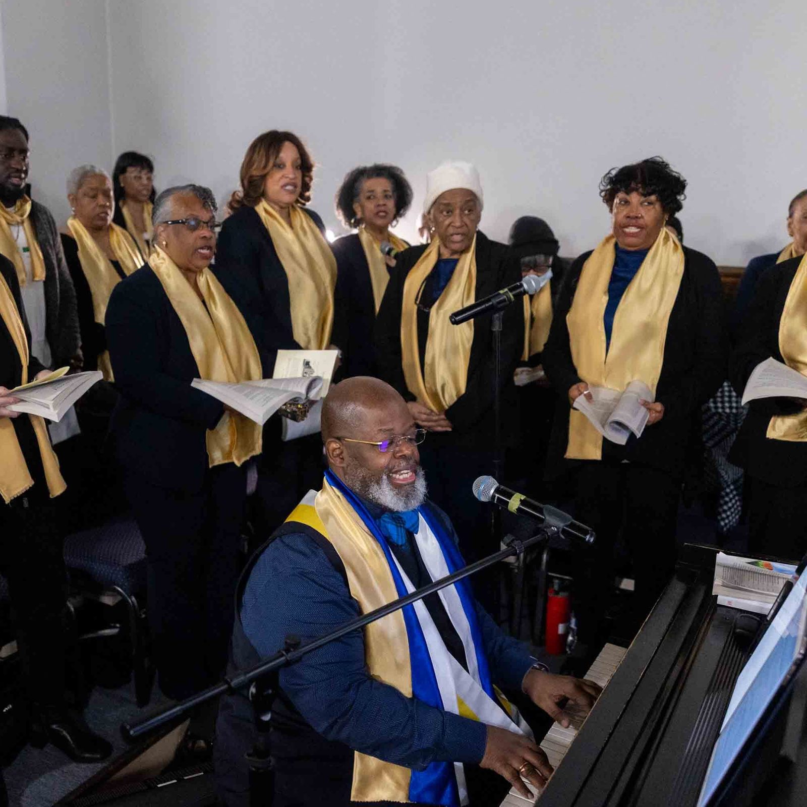 Members of the Gospel Choir at Nativity Parish in Washington, D.C., sing during a Mass on Feb. 22, 2026 celebrating the parish’s 125th anniversary. (Catholic Standard photo by Mihoko Owada)