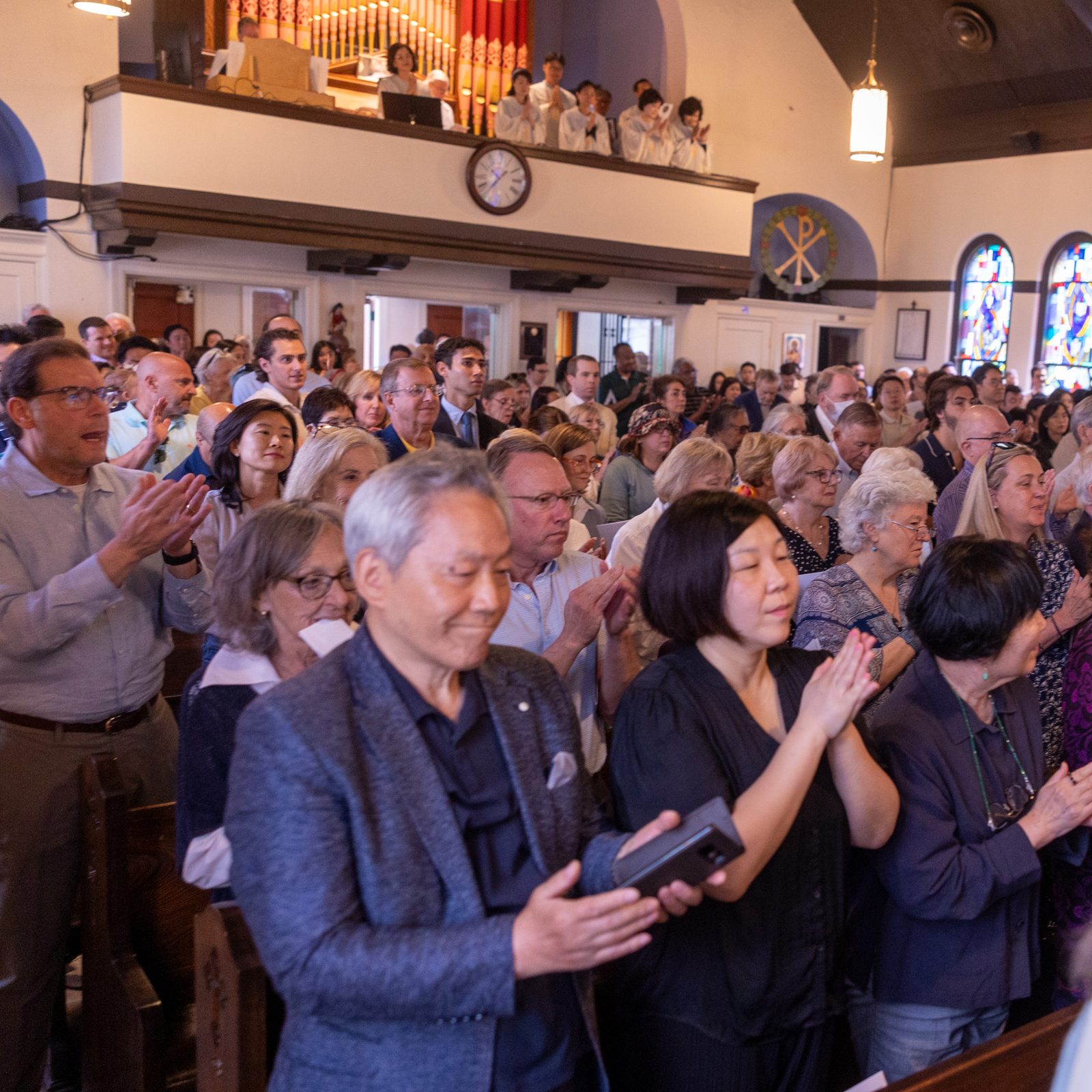 A diverse congregation filled Epiphany Catholic Church in Washington, D.C., for a Mass on May 18, 2025 celebrating the parish’s 100th anniversary. (Catholic Standard photo by Mihoko Owada)