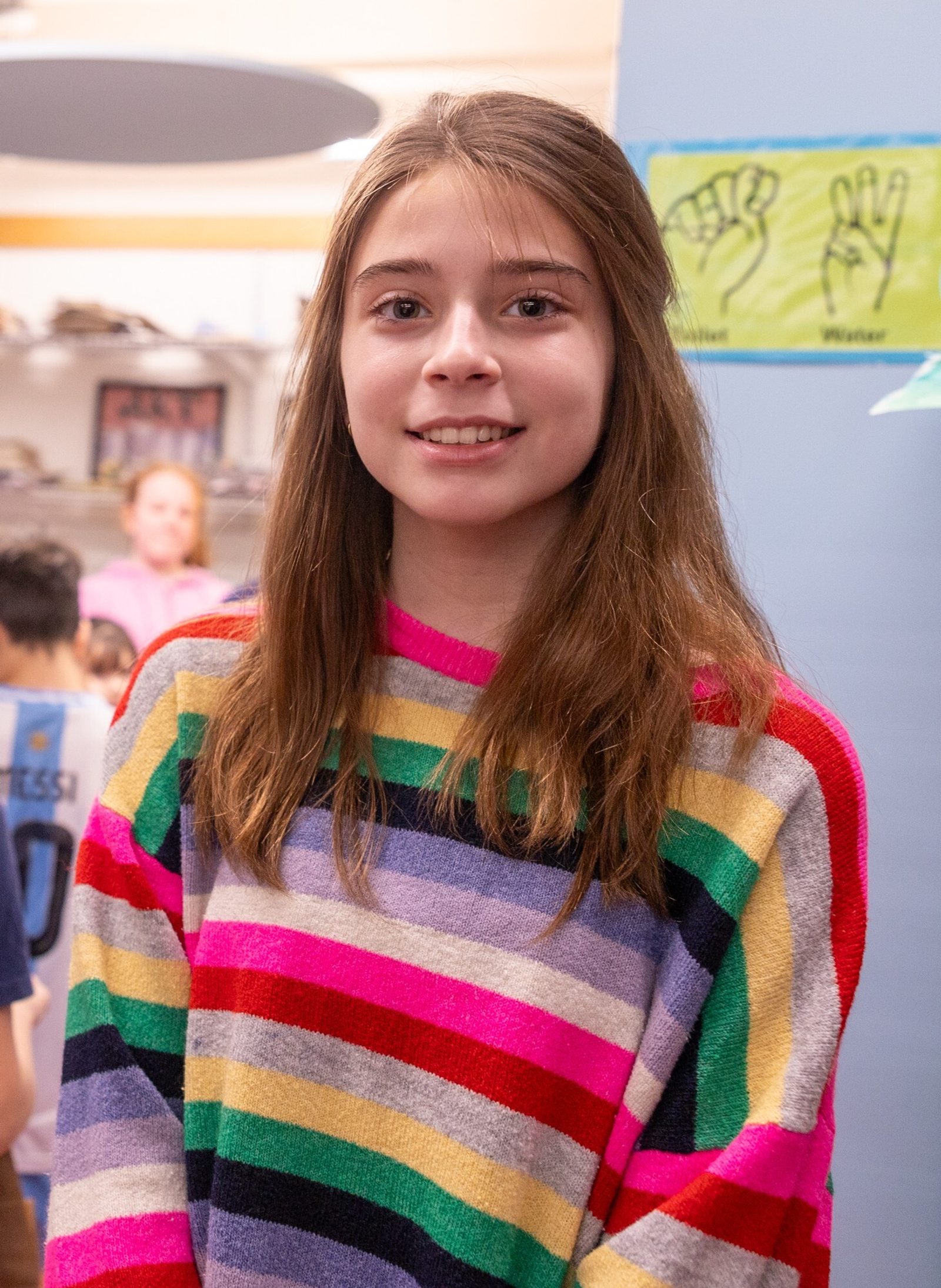 Seventh grader Elena Ramos-Izquierdo was among students at Our Lady of Victory School in Washington who participated in the school’s Pilgrimage of Hope event at the school on Jan. 31, 2025. The Catholic Schools Week event at Our Lady of Victory School was held in conjunction with the 2025 Jubilee Year in the Catholic Church, which has “Pilgrims of Hope” as its theme. (Catholic Standard photo by Mihoko Owada)