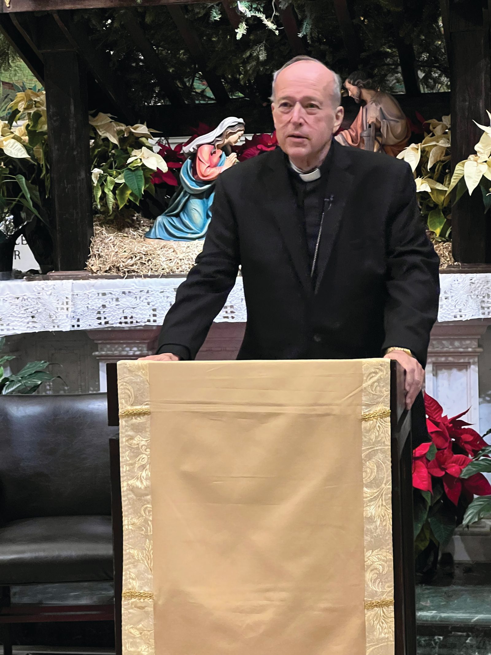 Cardinal Robert McElroy speaks at a Jan. 6, 2025 press conference at the Cathedral of St. Matthew the Apostle in Washington. That morning, Pope Francis named Cardinal McElroy, the bishop of the Diocese of San Diego, as the new archbishop of Washington, succeeding Cardinal Wilton Gregory, who served in that role since 2019. On Jan. 6, Pope Francis also accepted the resignation of Cardinal Gregory as the archbishop of Washington. As required by Church law, Cardinal Gregory had submitted his resignation to the pope two years ago after he turned 75 on Dec. 7, 2022. (Photo by Geoffrey Ros/The Roman Catholic Archdiocese of Washington)