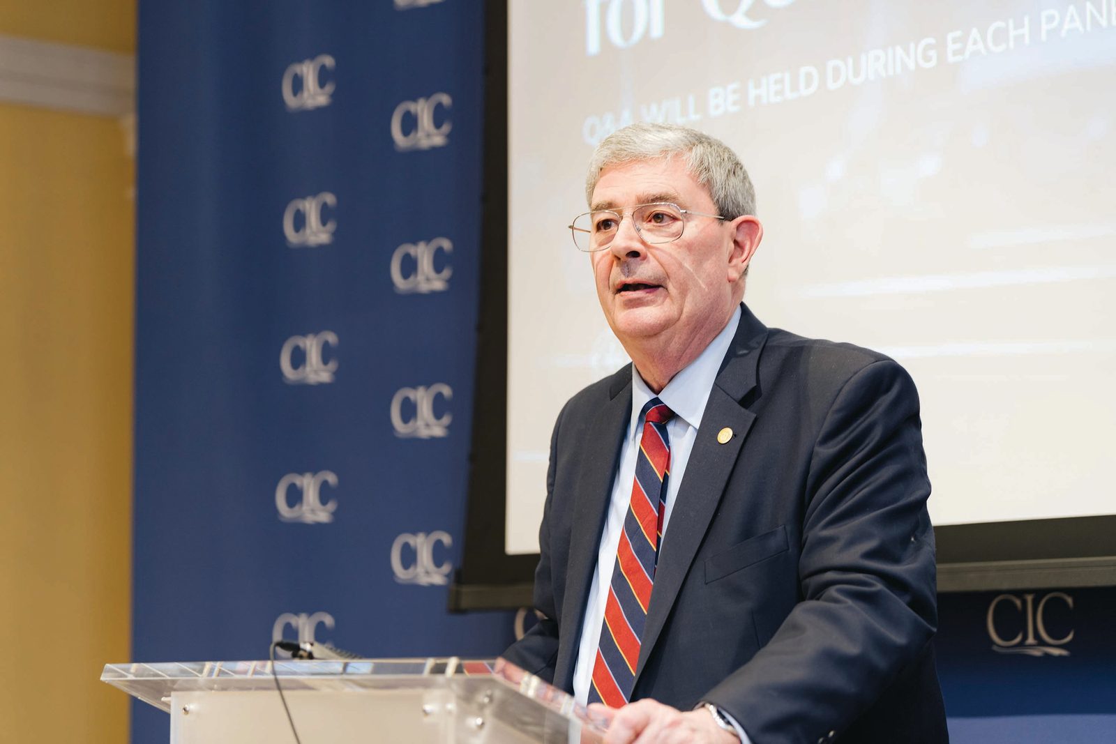 George Weigel, senior fellow at the Ethics and Public Policy Center, delivers the keynote address at a conference on Catholics and antisemitism at the Catholic Information Center in Washington March 10, 2025, (OSV News photo/Frankie Garcia, Kalorama Studios)
